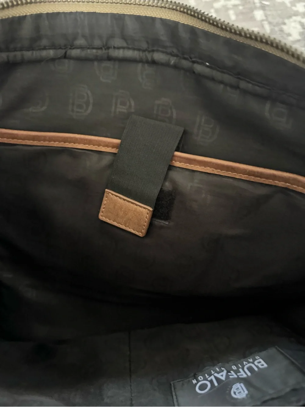 Buffalo David Bitton Olive and Brown Canvas Messenger Bag